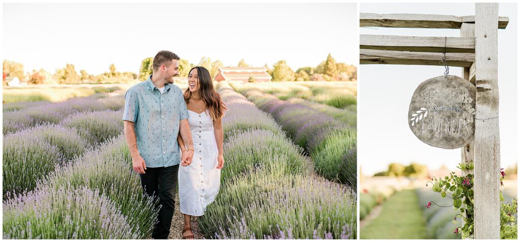 While we are in full swing we winter we wanted to bring back summer by sharing this lavender field engagement session here on the blog!