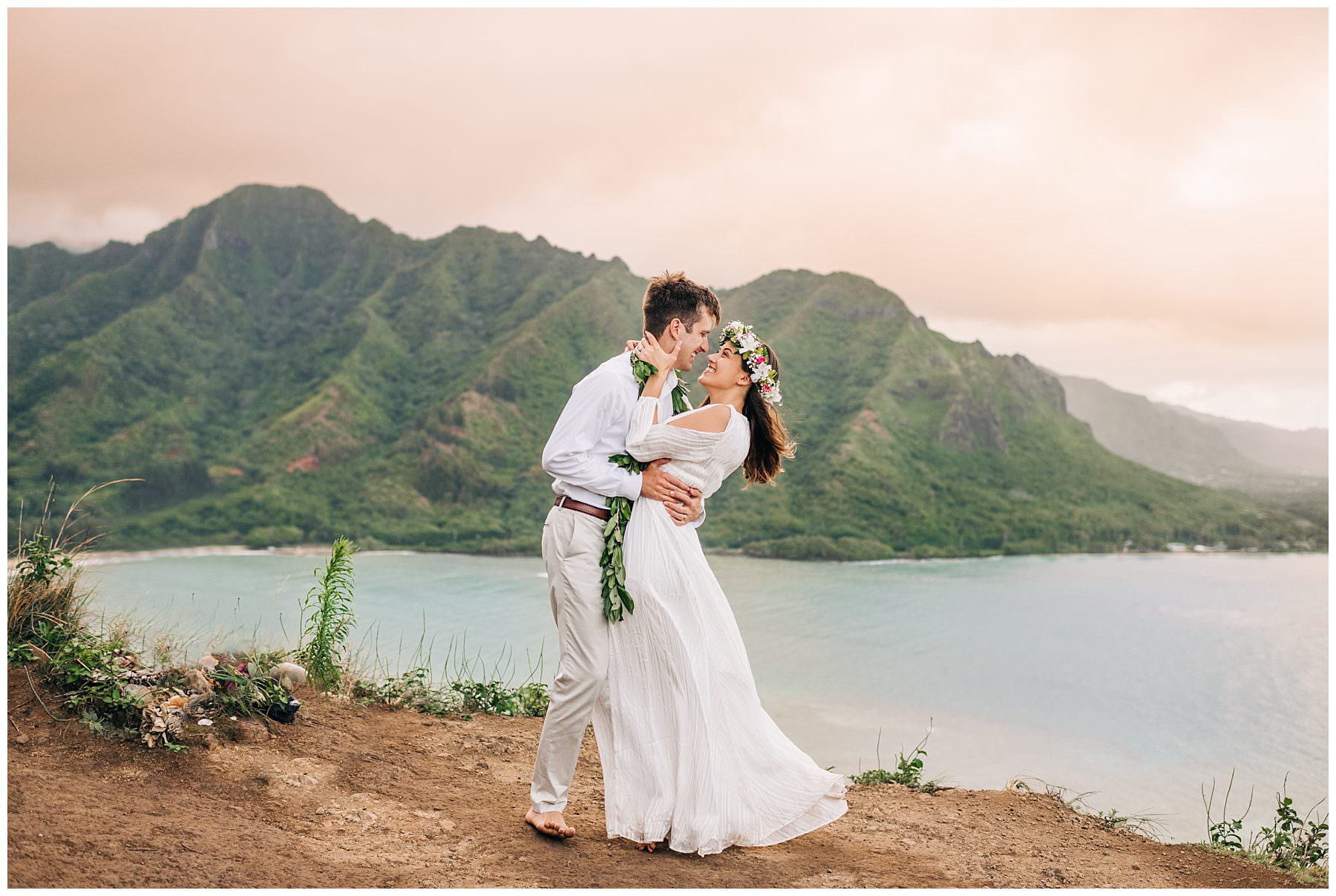 Oahu Hawaii Elopement {Andrea + Robbie} - E+E Photography